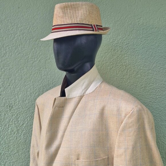 Austin Reed (USA) Men's Vintage Houndstooth/Window Paine Wool Blazer - Picture 1 of 17